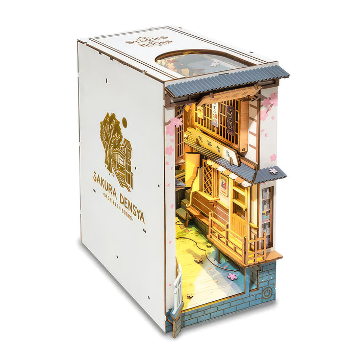 Kit de construcción de madera Book Nook – Sakura Densya 