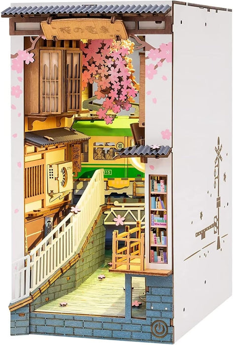 Kit de construcción de madera Book Nook – Sakura Densya 