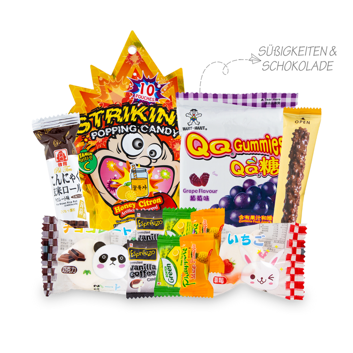 Asiatische Süßigkeiten-Box mit über 30 Sorten