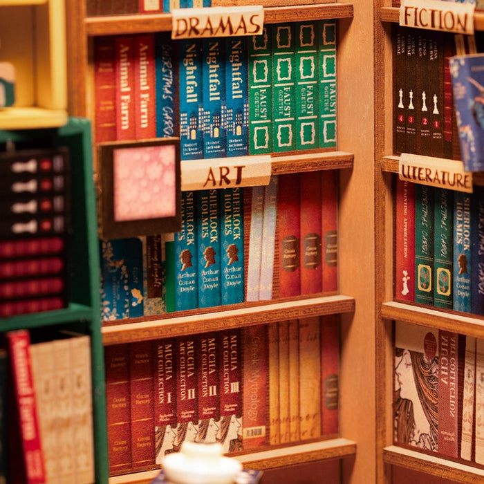 Kit di montaggio in legno Book Nook – Libreria 
