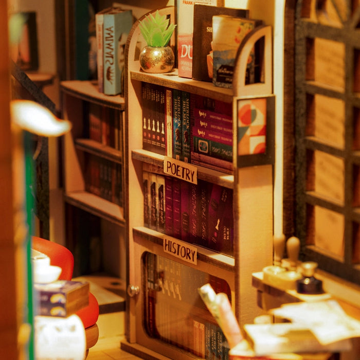 Kit di montaggio in legno Book Nook – Libreria 