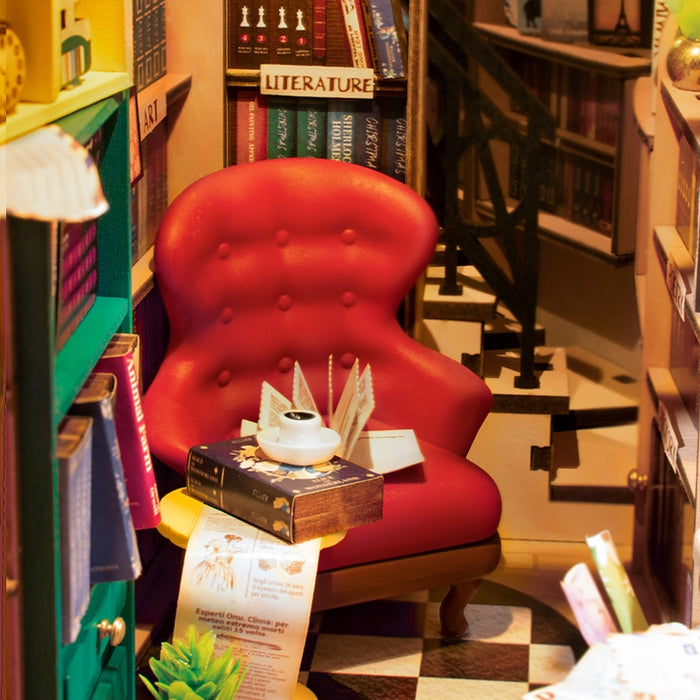 Kit di montaggio in legno Book Nook – Libreria 