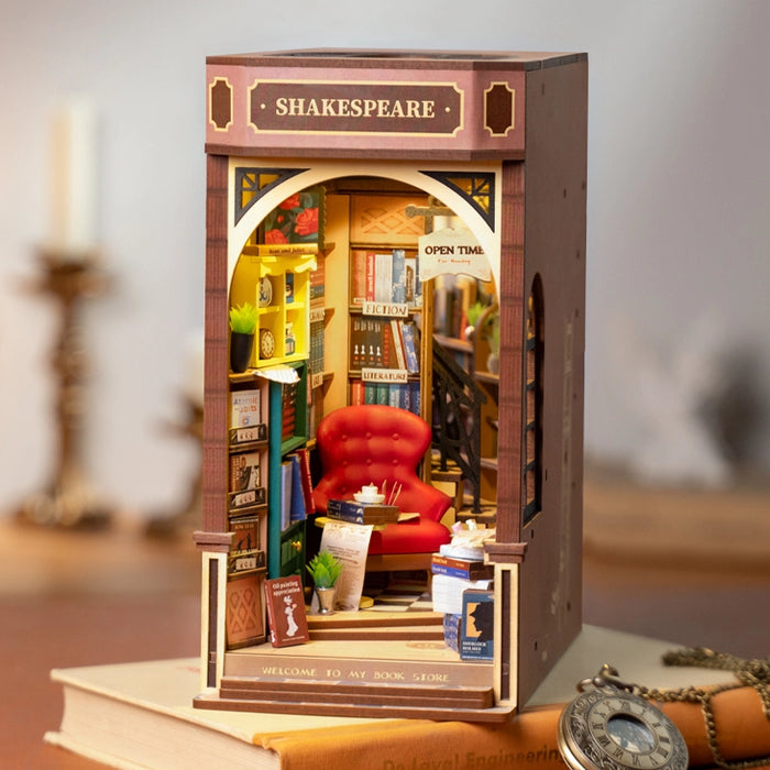 Kit di montaggio in legno Book Nook – Libreria 