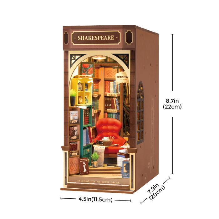 Kit di montaggio in legno Book Nook – Libreria 