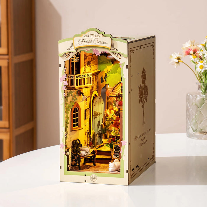 Book Nook Holzbausatz – Blumen-Eck