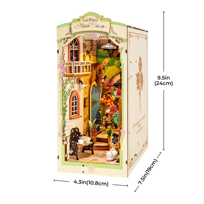 Book Nook Holzbausatz – Blumen-Eck