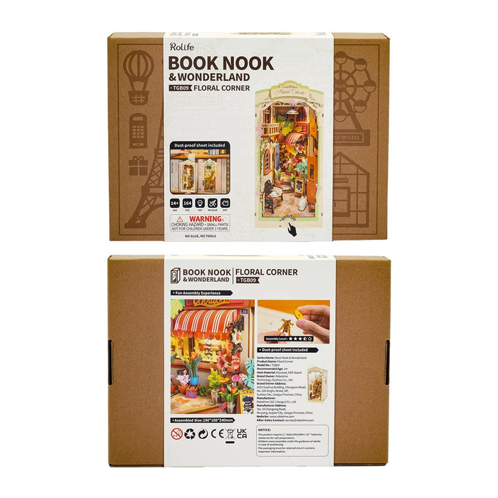 Book Nook Holzbausatz – Blumen-Eck