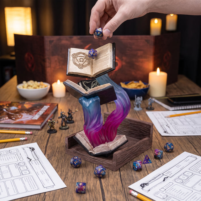 Torre de Dados Mágica - Libros de Hechizos con Bandeja de Dados