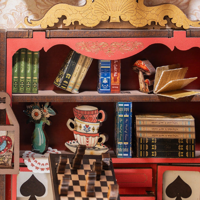 Book Nook Holzbausatz – Fall ins Wunderland
