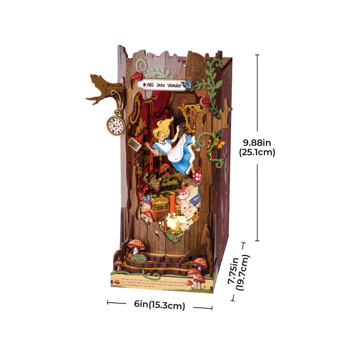 Book Nook Holzbausatz – Fall ins Wunderland