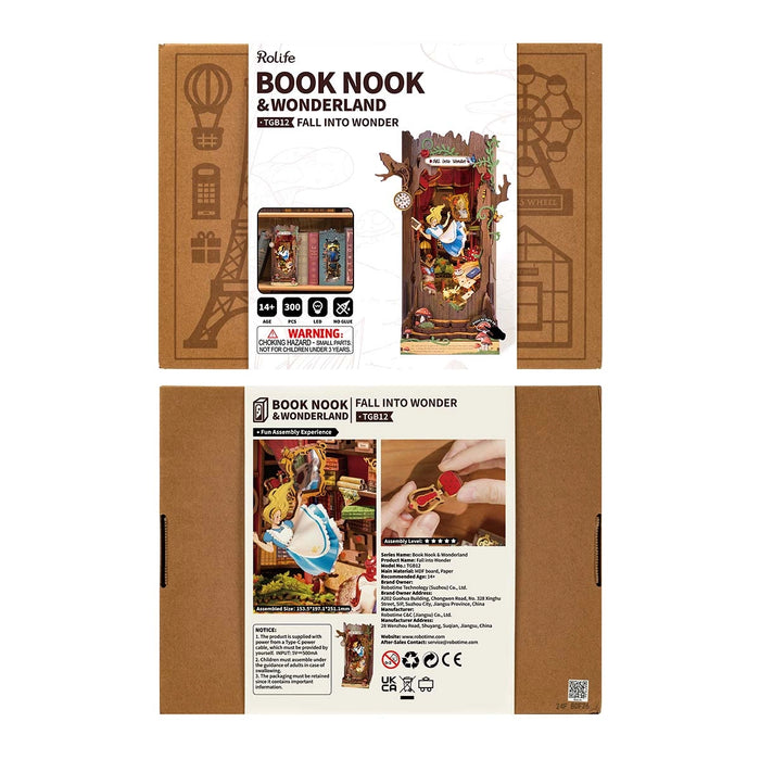 Book Nook Holzbausatz – Fall ins Wunderland