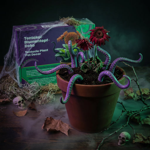 Paarse tentakel bloempot decoratie hoofdweergave