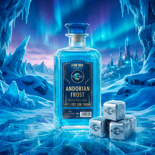 Ensemble Star Trek Andorian Frost Gin avec Glaçons en Acier Inoxydable