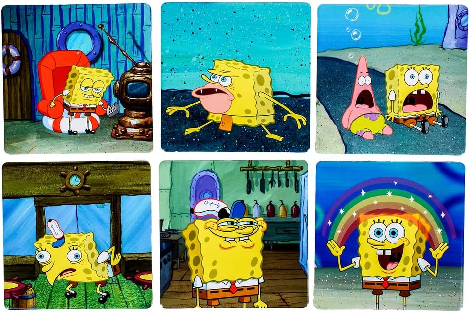 Diseños de posavasos de memes de SpongeBob