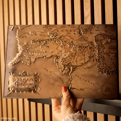 Herr der Ringe Metallkarte - Rohan und Gondor (20x30 cm)