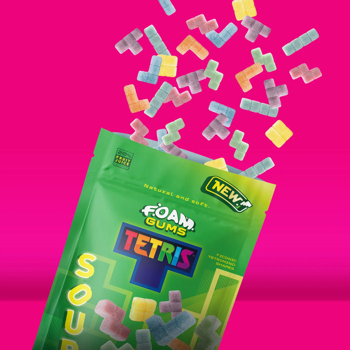 Fandom Snacks Foam Gums Tetris (Sour) – 125g Fruit Gummies