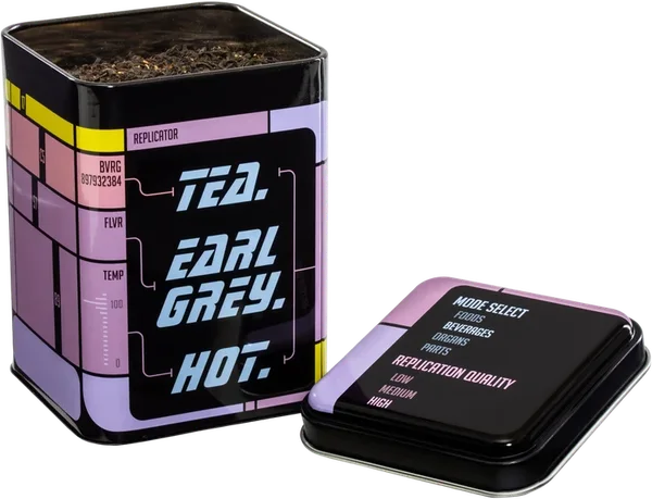 Caja de té "Té. Earl Grey. Caliente".
