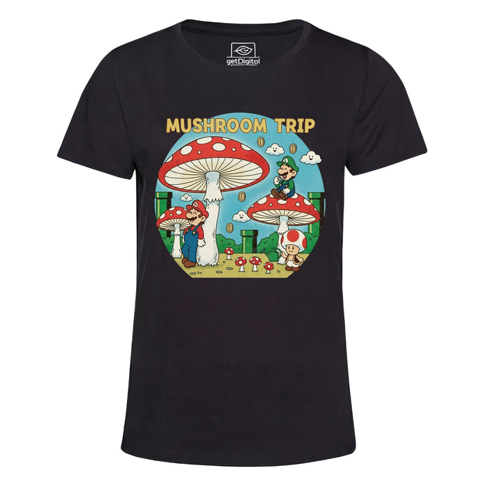 Mushroom Trip - Vista frontal Girlie Negro