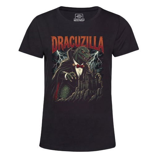 Dracuzilla - Vista principal Camiseta Mujer Negra