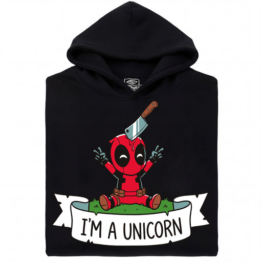 I'm a Unicorn - Vista frontal Sudadera Negro