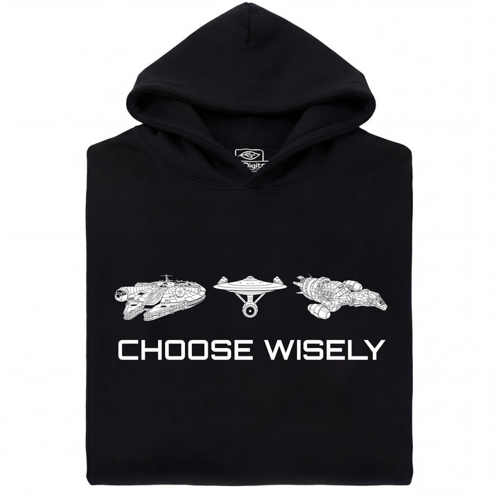 Choose Your Spaceship - Vista principale Felpa Nero