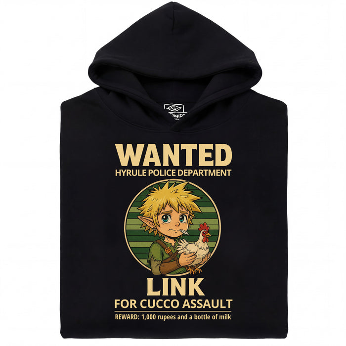 Wanted for Cucco Assault - Vue Principale Hoodie Noir