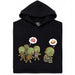 Zombie Vegetarian - Vista frontal Sudadera Negro