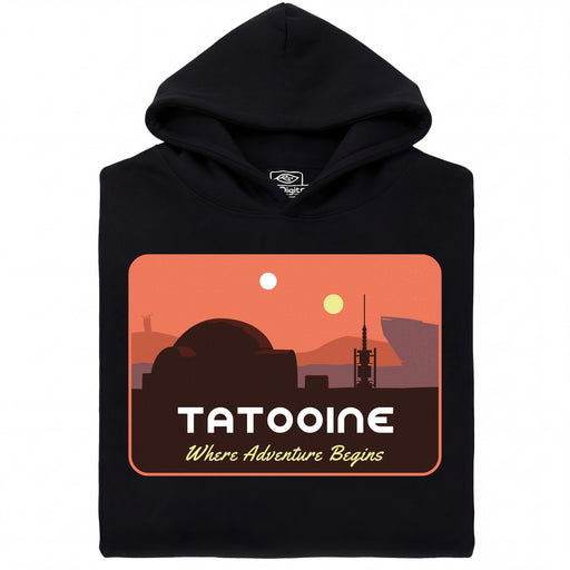Where Adventure Begins - Main view Hoodie Black