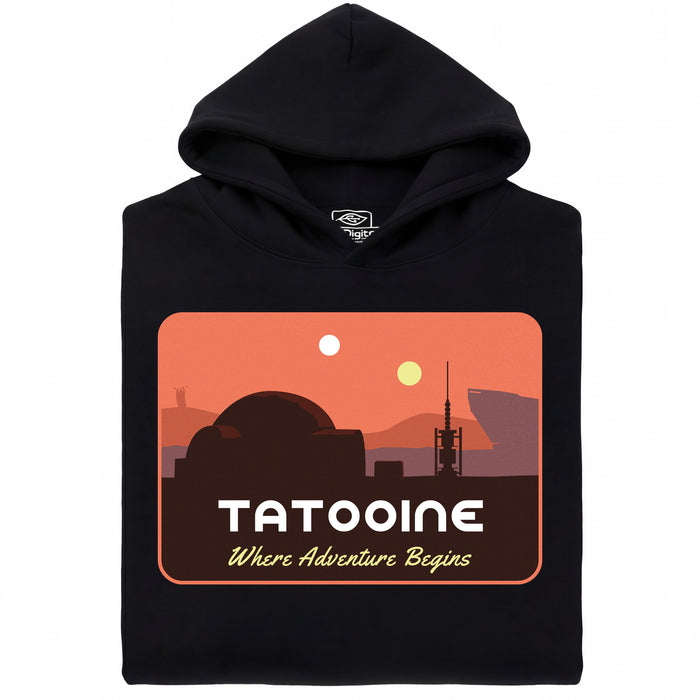 Where Adventure Begins - Main view Hoodie Black