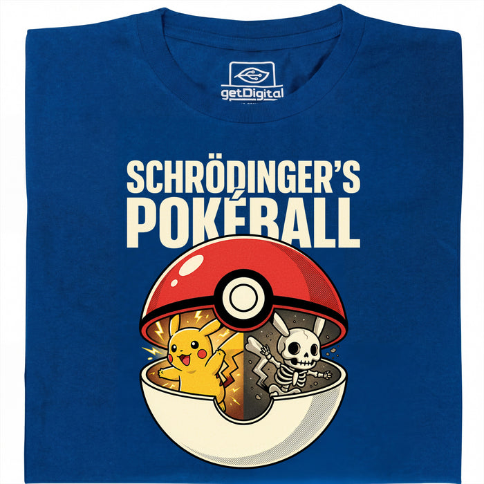 Schrödinger's Ball - Vista principale T-Shirt Blu