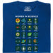 Women in Science - 20 Pioniere della Scienza - Vista principale T-Shirt Blu