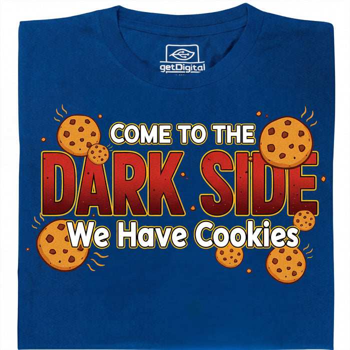 Come to the Dark Side - We Have Cookies - Vista principale T-shirt Blu