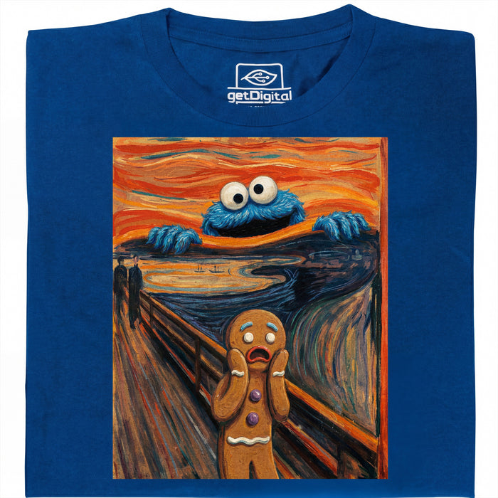 L'Urlo - Edizione Mostro dei Biscotti - Vista principale T-Shirt Blu