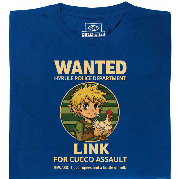 Wanted for Cucco Assault - Vue Principale T-Shirt Bleu