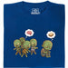 Zombie Vegetarian - Vista frontal Camiseta Azul