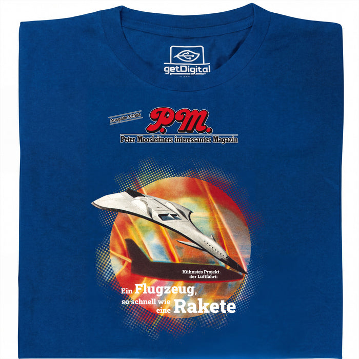 P.M. Magazine 3/1984 Avion comme Fusée - Vue principale T-Shirt Bleu