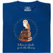 When in doubt, go to the library - Main view T-Shirt Blue