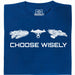 Choose Your Spaceship - Vista principale T-shirt Blu