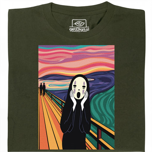 Le Cri sans Visage - Vue principale T-Shirt Vert Foncé