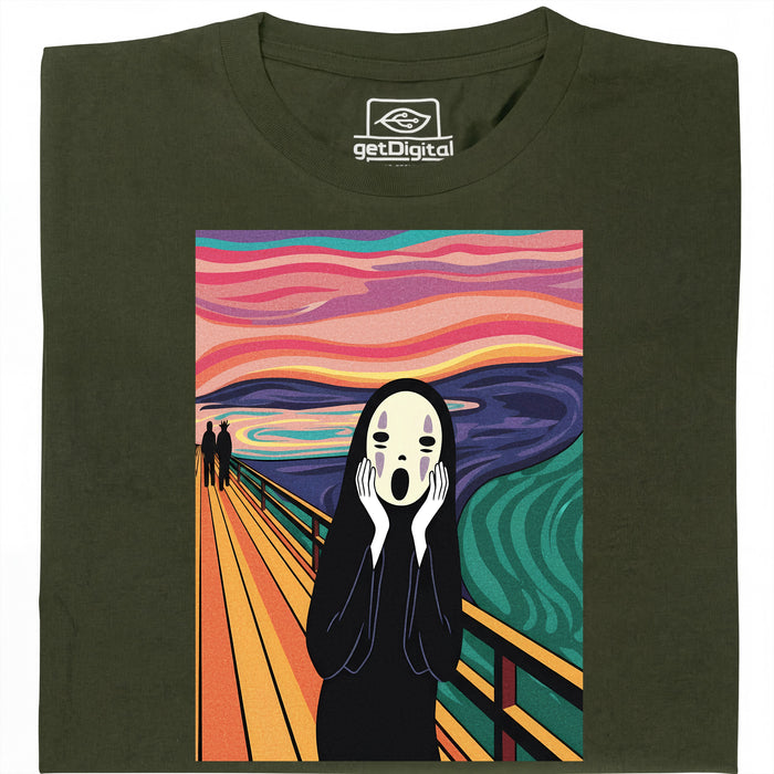 L'Urlo senza Volto - Vista principale T-Shirt Verde Scuro