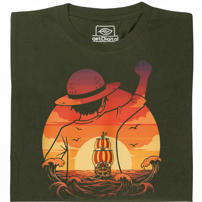 Chase the Horizon - Siempre persiguiendo las nubes - Vista principal Camiseta Verde oscuro