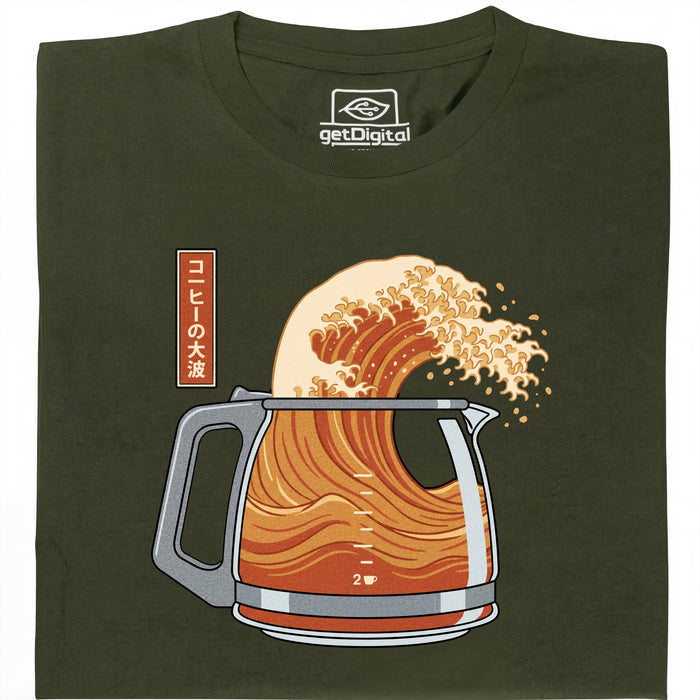 The Great Brew - Front view t-shirt dark green