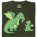 Dragon Parenting - Hoofdweergave T-Shirt Donkergroen