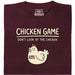 Chicken Game - Vista principal Camiseta Rojo Oscuro