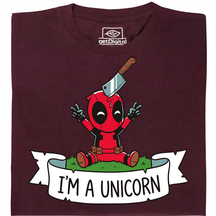 I'm a Unicorn - Vue de face T-Shirt Rouge foncé