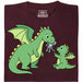 Dragon Parenting - Hoofdweergave T-Shirt Donkerrood