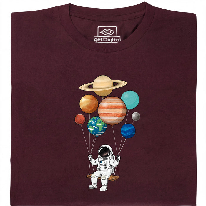 Cosmic Swing - Vooraanzicht T-shirt Donkerrood