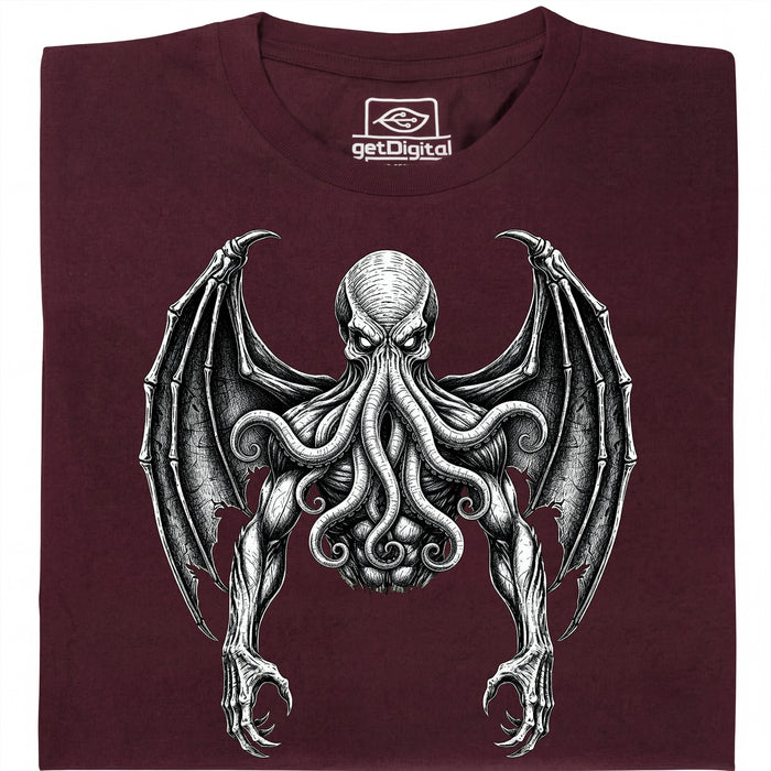 Cthulhu - Il Grande Antico - Vista principale T-shirt Rosso Scuro