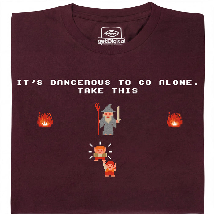 Take this Hobbit - Voorkant T-Shirt Donkerrood