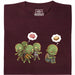 Zombie Vegetarian - Vista frontal Camiseta Rojo Oscuro